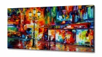 Quadro Decorativo Moderno Pintura Colorido  em Tecido Canvas 130x60 cm - Foto 2