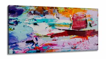 Quadro Decorativo Pintura a Óleo em Tecido Canvas 130x60 cm