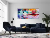 Quadro Decorativo Pintura a Óleo em Tecido Canvas 130x60 cm - Foto 5