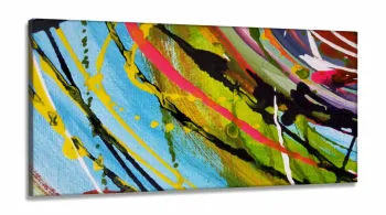 Quadro Decorativo Pintura Abstrata em Tecido Canvas 130x60 cm