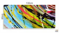 Quadro Decorativo Pintura Abstrata em Tecido Canvas 130x60 cm - Foto 3