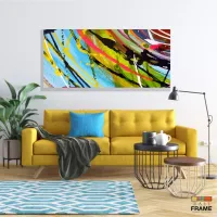 Quadro Decorativo Pintura Abstrata em Tecido Canvas 130x60 cm - Foto 7