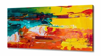 Quadro Decorativo Pintura Acrilica Moderna em Tecido Canvas 130x60 cm