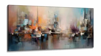 Quadro Decorativo Pintura Artistica em Tecido Canvas 130x60 cm