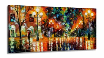 Quadro Decorativo Pintura Color em Tecido Canvas 130x60