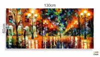 Quadro Decorativo Pintura Color em Tecido Canvas 130x60 - Foto 3