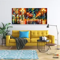 Quadro Decorativo Pintura Color em Tecido Canvas 130x60 - Foto 7