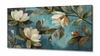 Quadro Decorativo Pintura Folhas em Tecido Canvas 130x60 cm - Foto 2