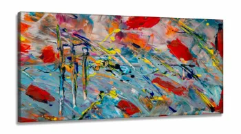 Quadro Decorativo Pintura Modenna Sala Quarto em Tecido Canvas 130x60 cm