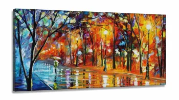 Quadro Decorativo Pintura Moderna Artistica em Tecido Canvas 130x60 cm
