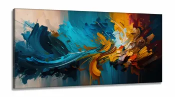 Quadro Decorativo Pintura Moderna em Tecido Canvas 130x60 cm