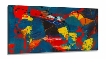Quadro Decorativo Pintura Moderna Rustica em Tecido Canvas 130x60 cm
