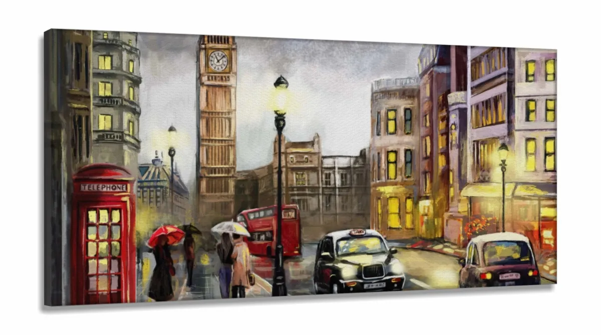 Quadro Em Tecido Pintura Antiga em Tecido Canvas 130x60 Imagem