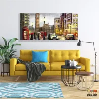 Quadro Em Tecido Pintura Antiga em Tecido Canvas 130x60 - Foto 7