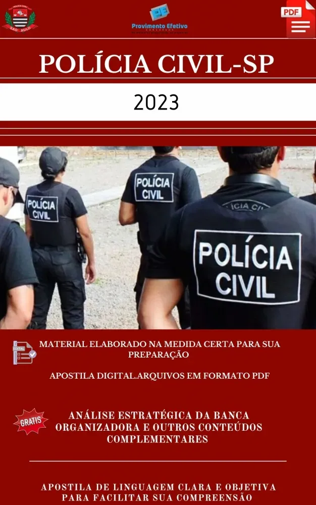 Apostila Polícia Civil SP ESCRIVÃO Ano 2023 Imagem