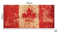 Quadro Arte Mosaico Bandeira Canadá decorativo em Tecido Canvas - Foto 3