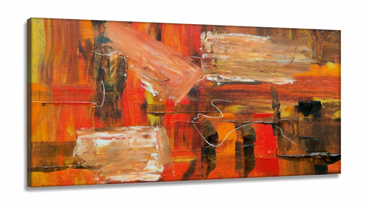 Quadro Artistico Moderno Decorativo em Tecido Canvas 130x60 cm Imagem