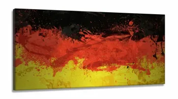 Quadro Bandeira Da Alemanha Artístico Mosaico em Tecido Canvas