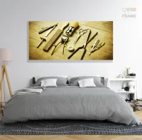 Quadro Barbearia Decorativo Instrumentos Retrô em Tecido Canvas - Foto 6