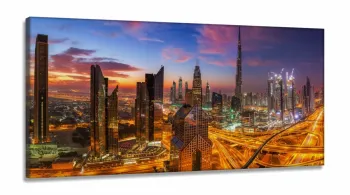 Quadro Decoração Cidade em Movimento em Tecido Canvas