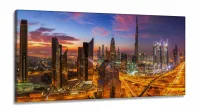 Quadro Decoração Cidade em Movimento em Tecido Canvas