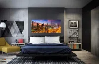 Quadro Decoração Cidade em Movimento em Tecido Canvas - Foto 4
