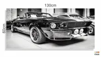 Quadro Decorativo  Carro Mustang Shelby em Tecido Canvas 130x60 - Foto 3