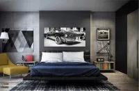 Quadro Decorativo  Carro Mustang Shelby em Tecido Canvas 130x60 - Foto 4