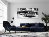 Quadro Decorativo  Carro Mustang Shelby em Tecido Canvas 130x60 - Foto 5