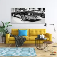 Quadro Decorativo  Carro Mustang Shelby em Tecido Canvas 130x60 - Foto 7