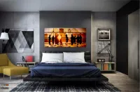 Quadro Decorativo  Decorativo Administração Corporativo Amarelo em Tecido Canvas - Foto 4