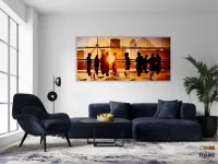 Quadro Decorativo  Decorativo Administração Corporativo Amarelo em Tecido Canvas - Foto 5