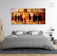 Quadro Decorativo  Decorativo Administração Corporativo Amarelo em Tecido Canvas - Foto 6