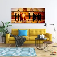 Quadro Decorativo  Decorativo Administração Corporativo Amarelo em Tecido Canvas - Foto 7