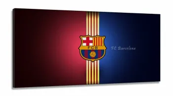 Quadro Decorativo  FC Barcelona Futebol em Tecido Canvas