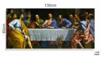 Quadro Decorativo  Nova Santa Ceia Jesus em Tecido Canvas - Foto 3