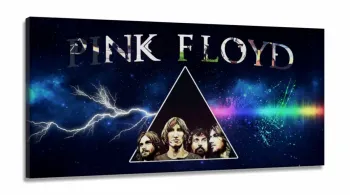 Quadro Decorativo  Pink Floyd em Tecido Canvas 130x60