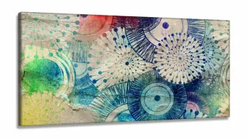 Quadro Decorativo 130x60 Sala Quarto Arte Aqua em Tecido Canvas