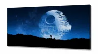 Quadro Decorativo 130x60 Sala Quarto Estrela Da Morte At-at em Tecido Canvas - Foto 2