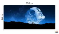 Quadro Decorativo 130x60 Sala Quarto Estrela Da Morte At-at em Tecido Canvas - Foto 3