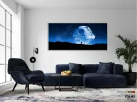 Quadro Decorativo 130x60 Sala Quarto Estrela Da Morte At-at em Tecido Canvas - Foto 5