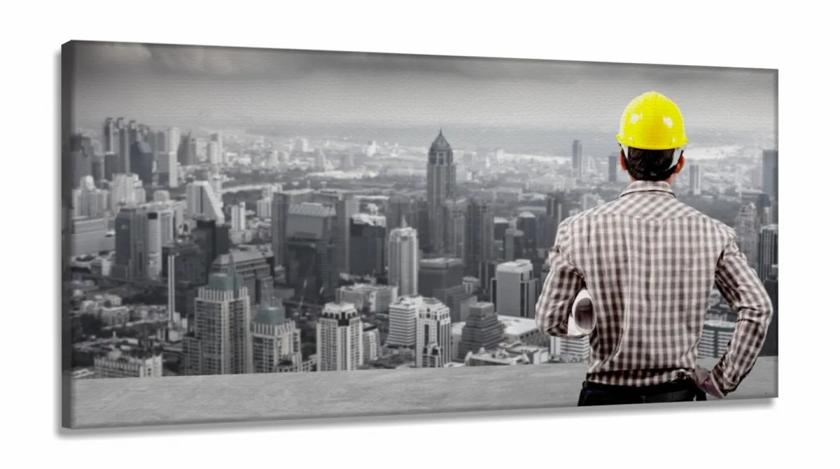 Quadro Decorativo Arquitetura -130x60 em Tecido Canvas Imagem