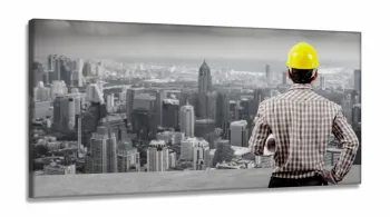 Quadro Decorativo Arquitetura -130x60 em Tecido Canvas