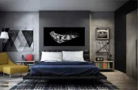 Quadro decorativo Arte Jogo de Xadrez Para Quarto 130x60 em Tecido Canvas - Foto 4