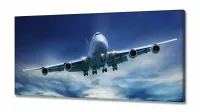 Quadro Decorativo Avião Aviação Céu em Tecido Canvas 130x60 - Foto 2