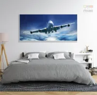 Quadro Decorativo Avião Aviação Céu em Tecido Canvas 130x60 - Foto 6