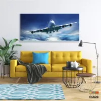 Quadro Decorativo Avião Aviação Céu em Tecido Canvas 130x60 - Foto 7