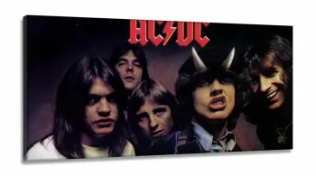 Quadro Decorativo Banda ACDC 130X60 em Tecido Canvas