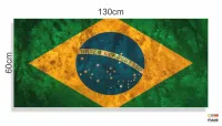 Quadro Decorativo Bandeira Do Brasil Hd  130x60 em Tecido Canvas  Quarto Sala - Foto 3