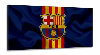 Quadro Decorativo Barcelona Futebol em Tecido Canvas 130x60